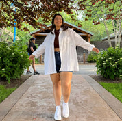 Linen Long-Sleeve Button-Up - Tofu