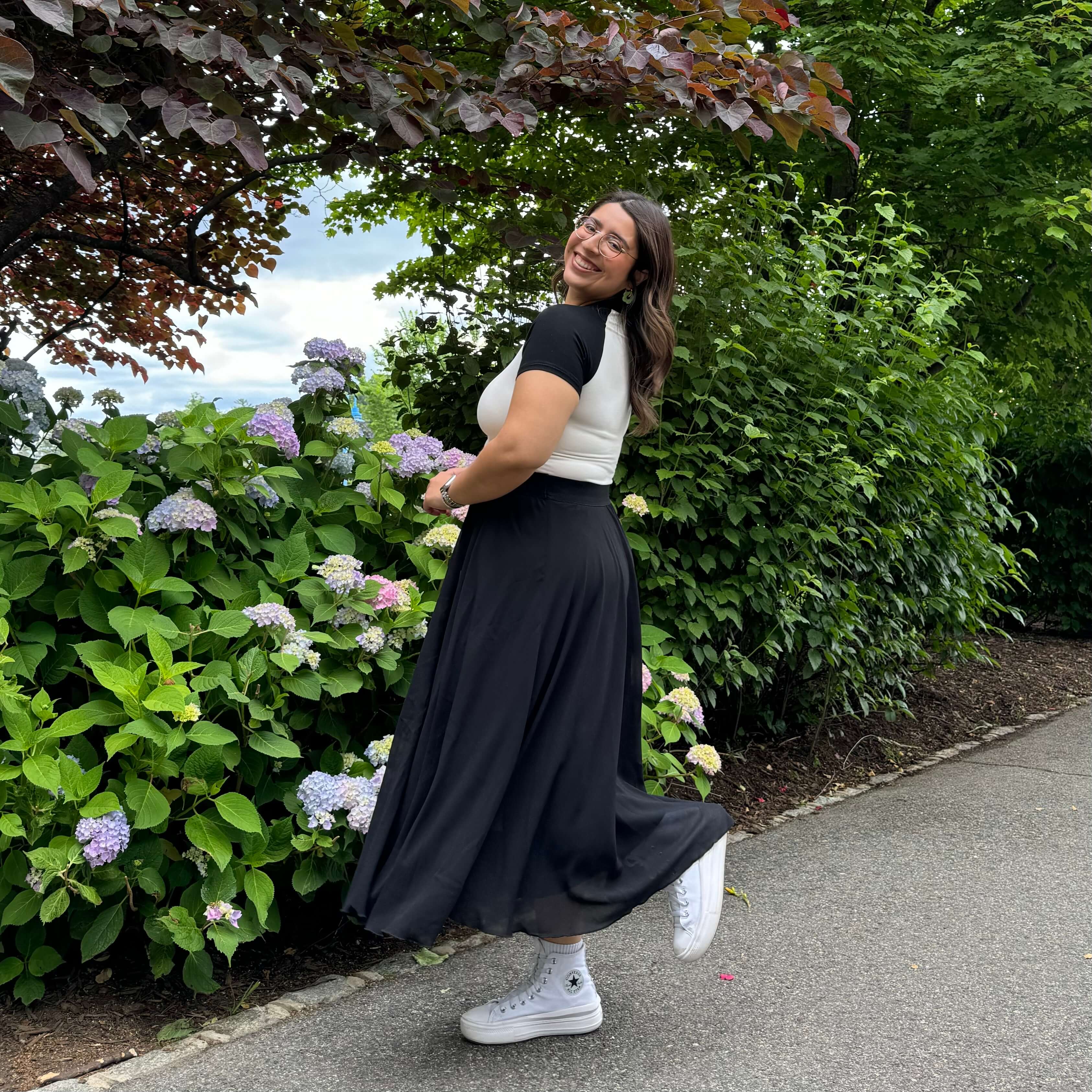 Chiffon Midi Skirt - Black *Clearance Sale*