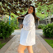 Linen Long-Sleeve Button-Up - Tofu