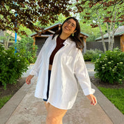 Linen Long-Sleeve Button-Up - Tofu