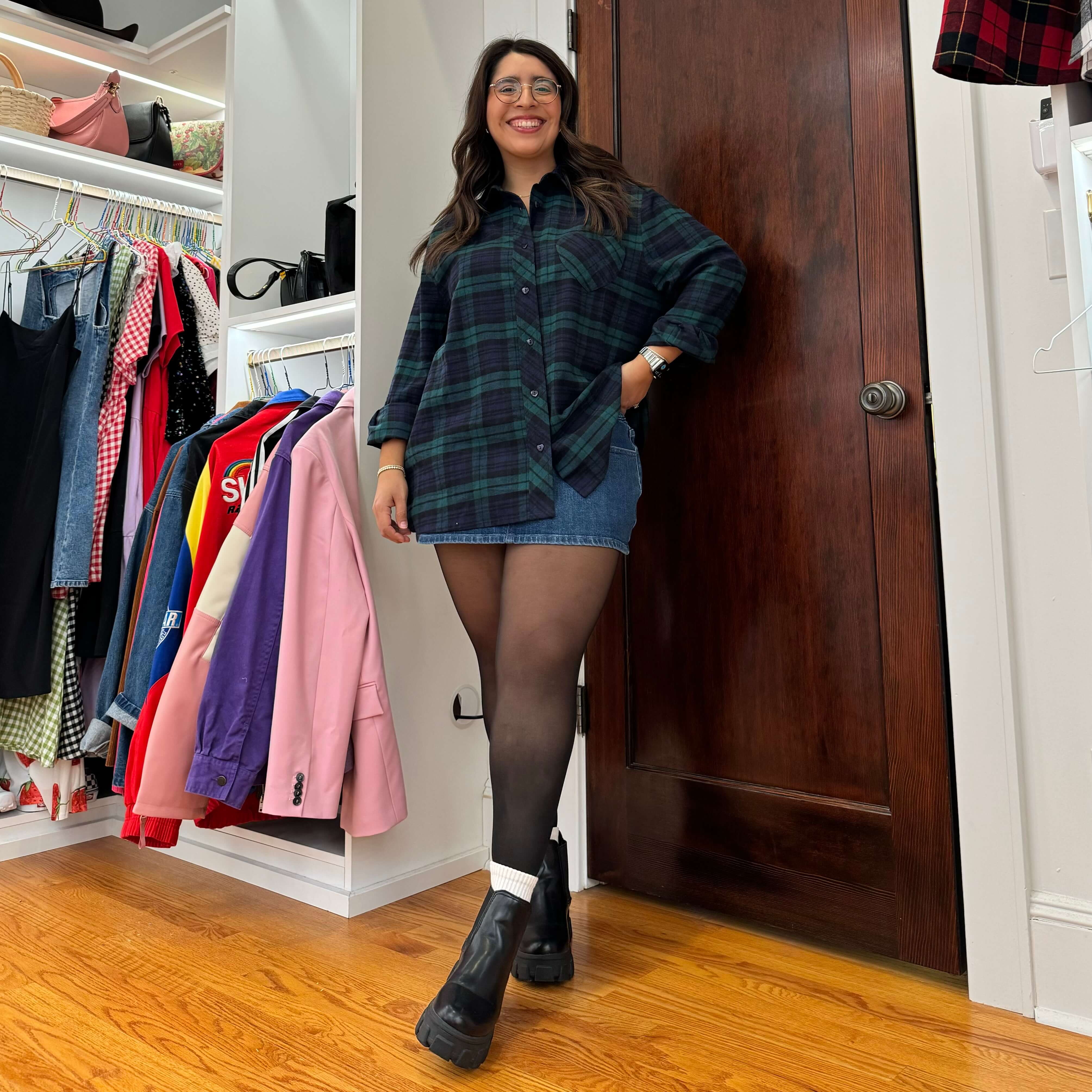 Flannel Long Sleeve Button-Up - Blue/Green *Clearance Sale*