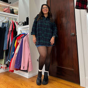 Flannel Long Sleeve Button-Up - Blue/Green *Clearance Sale*