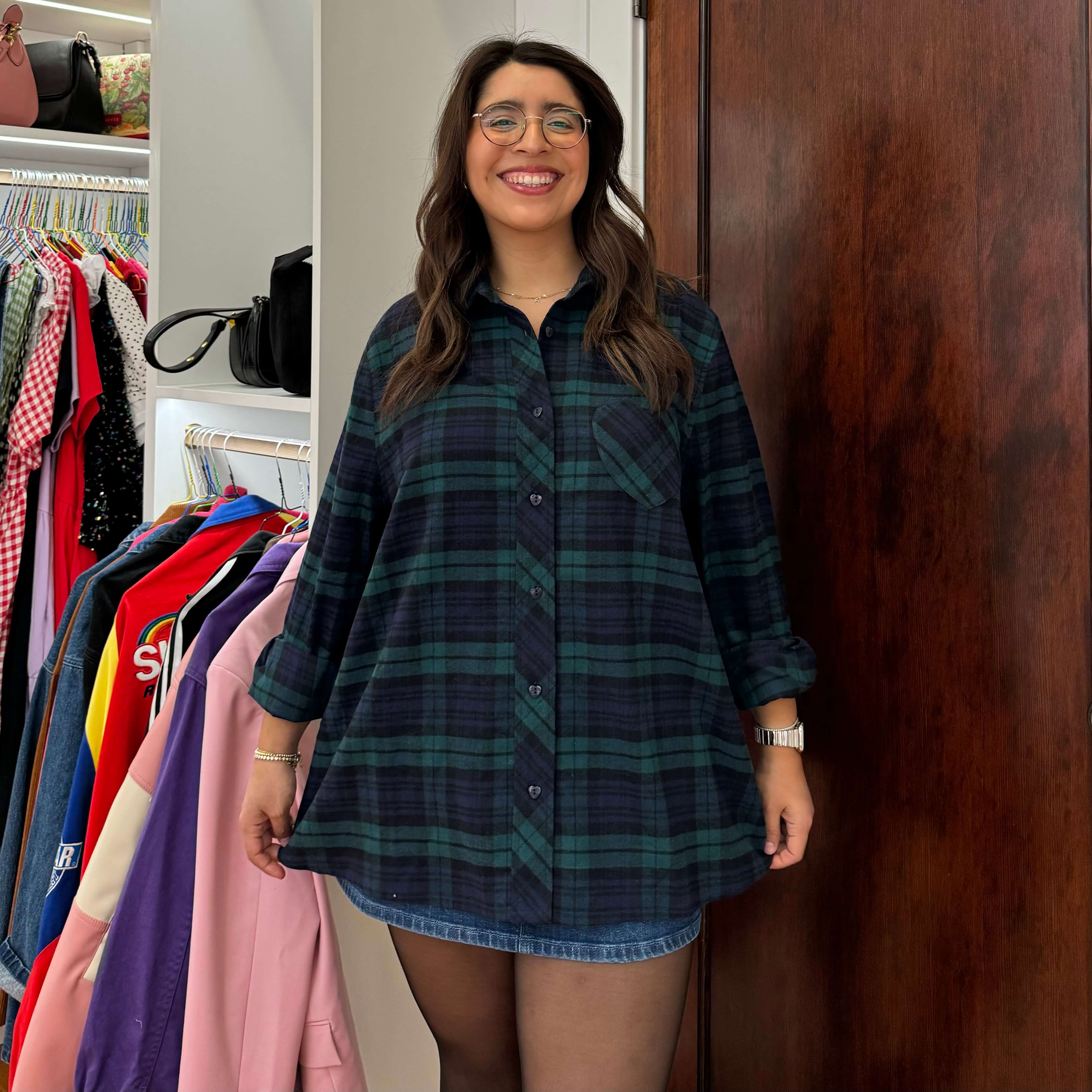 Flannel Long Sleeve Button-Up - Blue/Green *Clearance Sale*