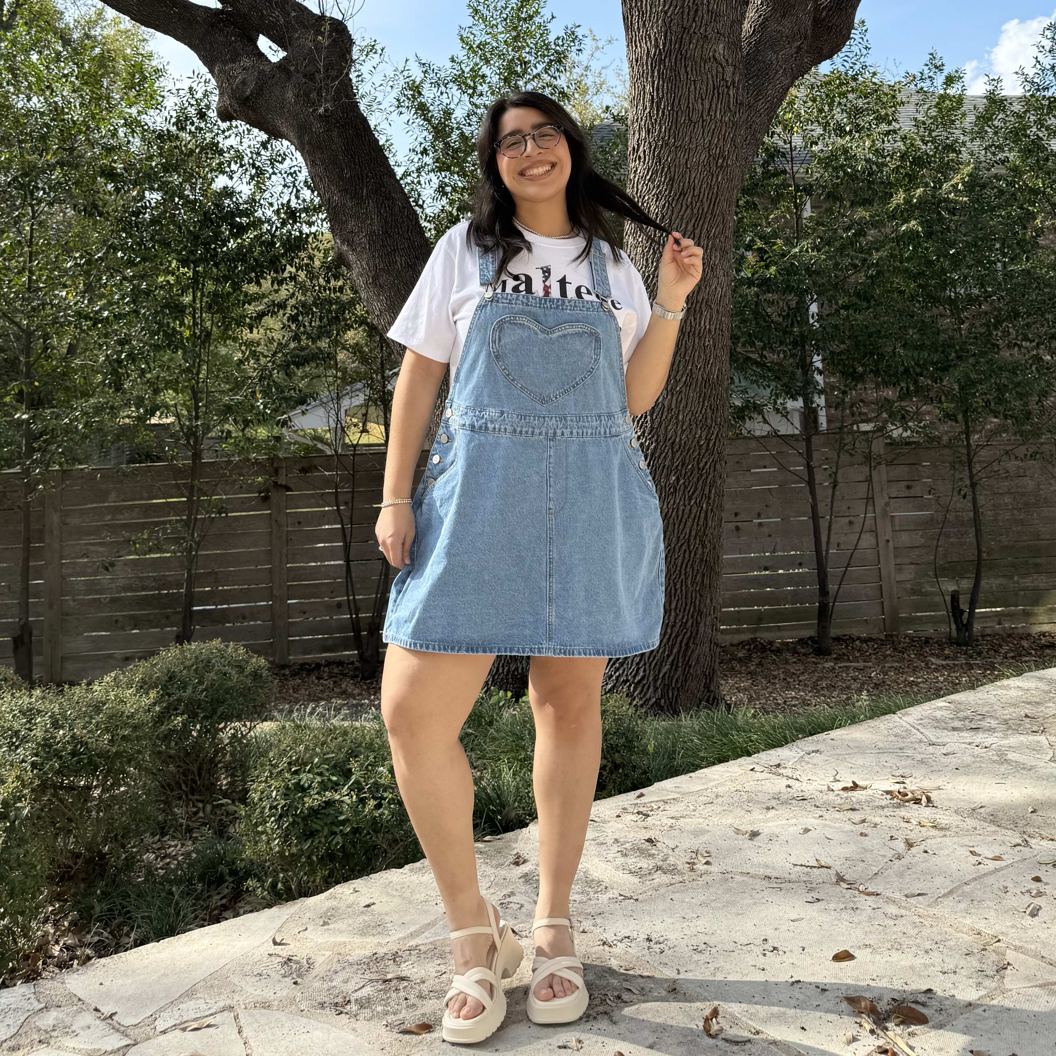 Denim Overall Dress - Light Wash *Clearance Sale*