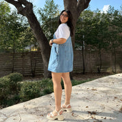 Denim Overall Dress - Light Wash *Clearance Sale*