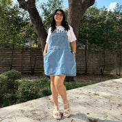 Denim Overall Dress - Light Wash *Clearance Sale*