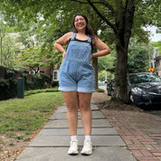 Denim Overall Shorts - Light Wash *Clearance Sale*