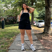 Denim Overall Shorts - Black *Clearance Sale*