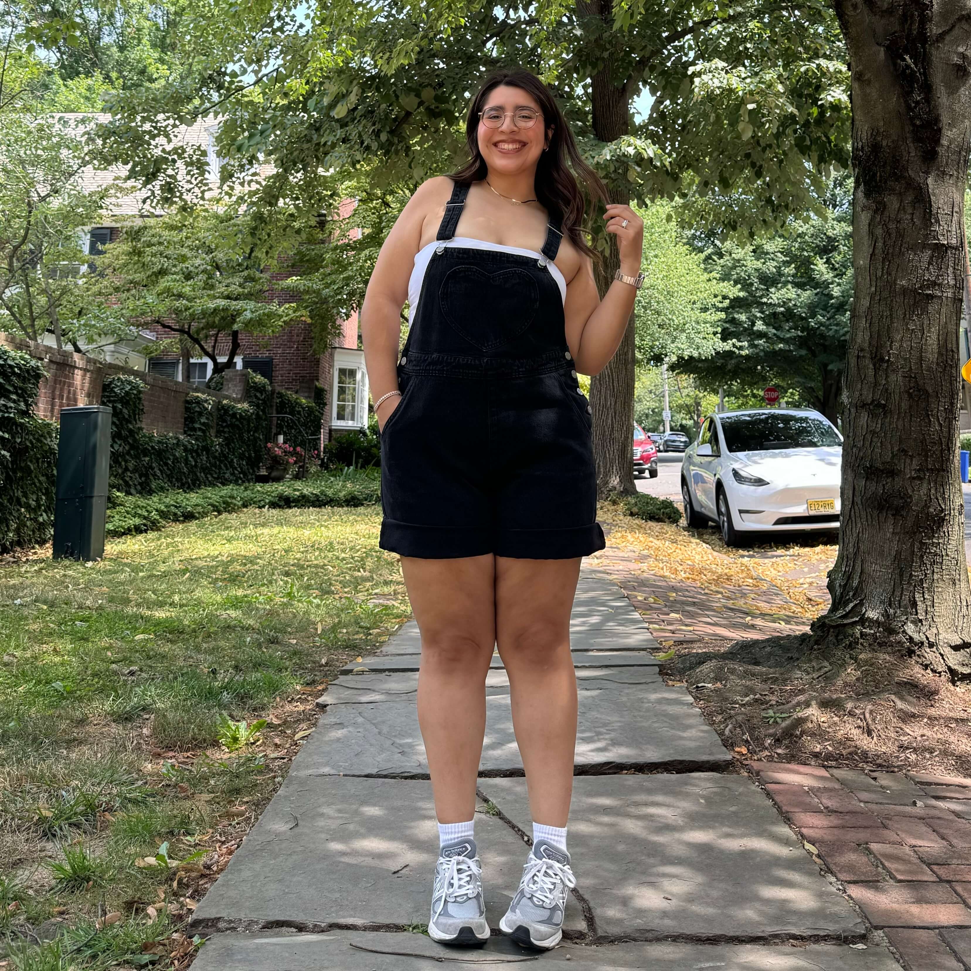 Denim Overall Shorts - Black *Clearance Sale*