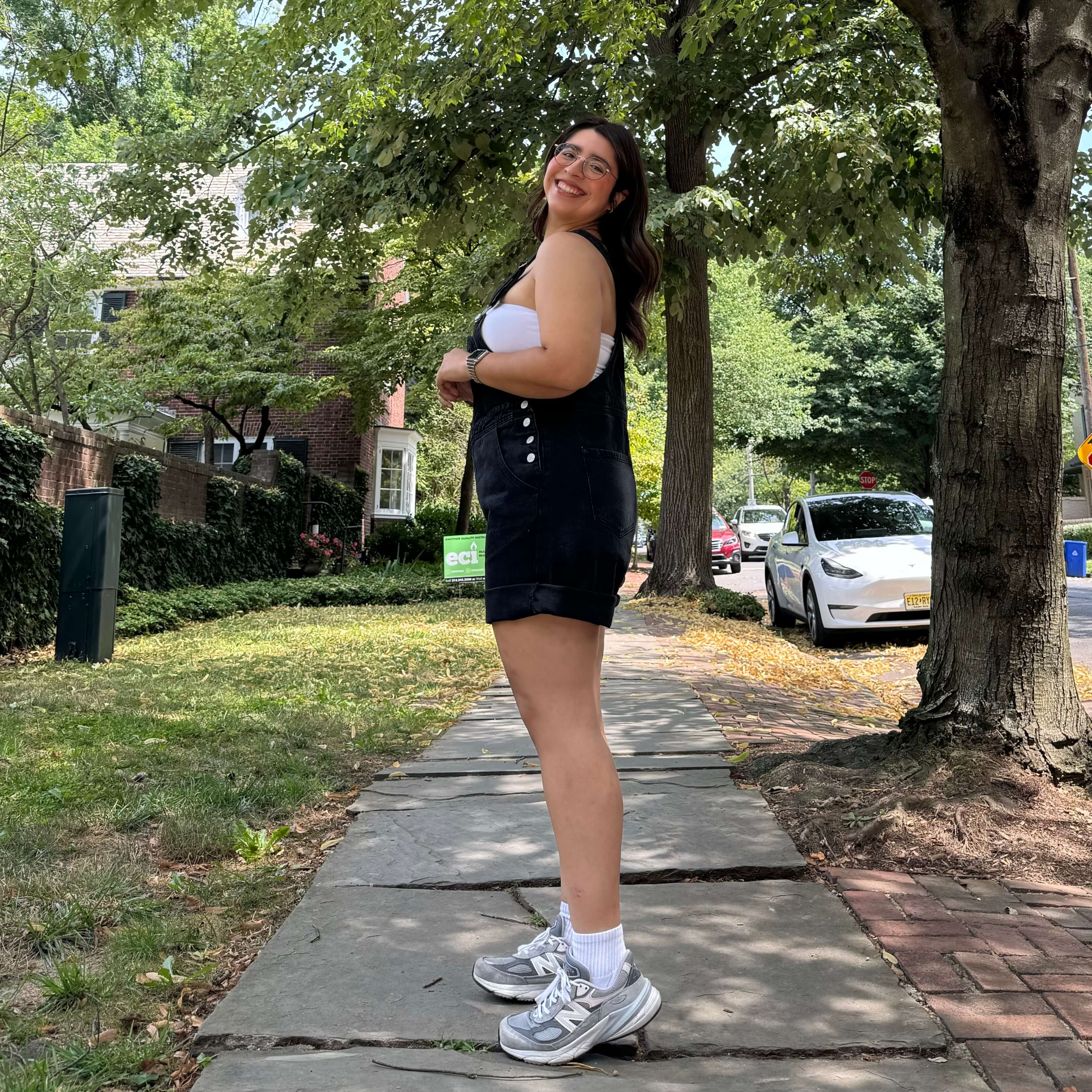 Denim Overall Shorts - Black *Clearance Sale*