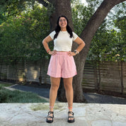 Summer Gingham Shorts - Cherry Blossom *Clearance Sale*