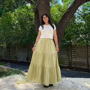 Flowy Long Skirt - Matcha