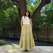 Flowy Long Skirt - Matcha
