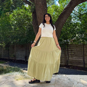 Flowy Long Skirt - Matcha