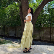 Flowy Long Skirt - Matcha