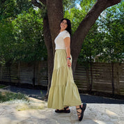 Flowy Long Skirt - Matcha