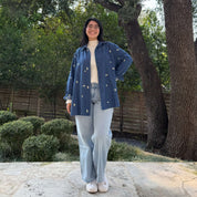 Denim Long-Sleeve Button-Up - Daisy