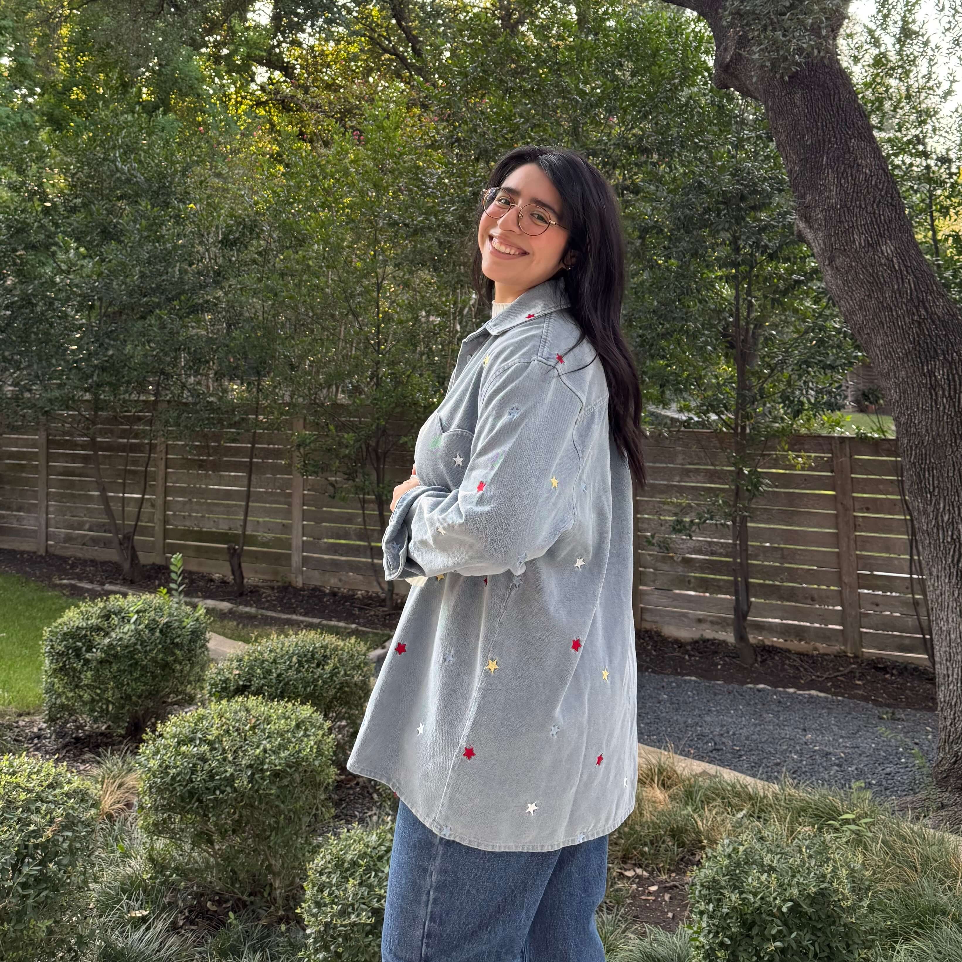 Denim Long-Sleeve Button-Up - Shining Star