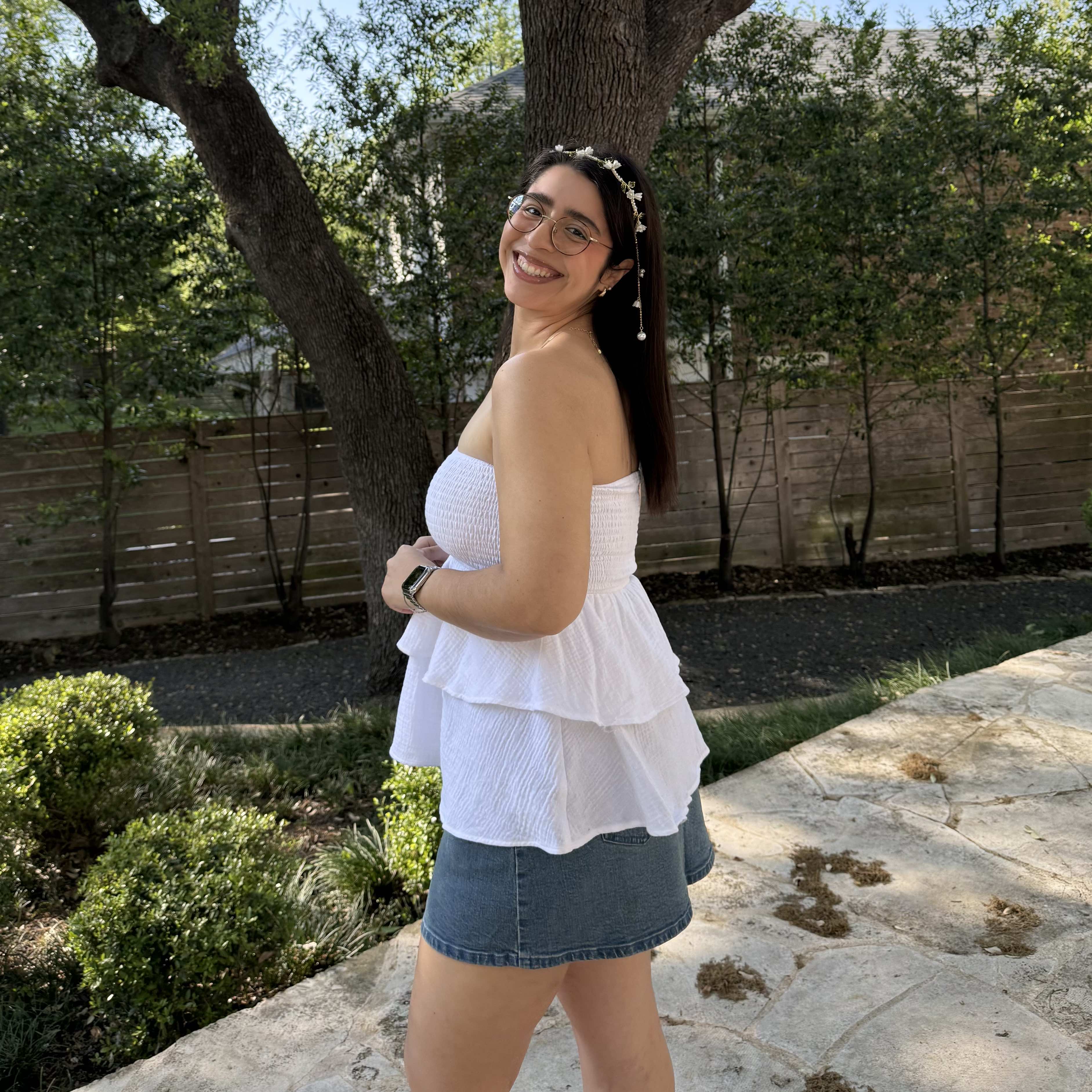 Strapless Tiered Top - Tofu *Clearance Sale*