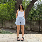 Summer Gingham Shorts - Ocean *Clearance Sale*