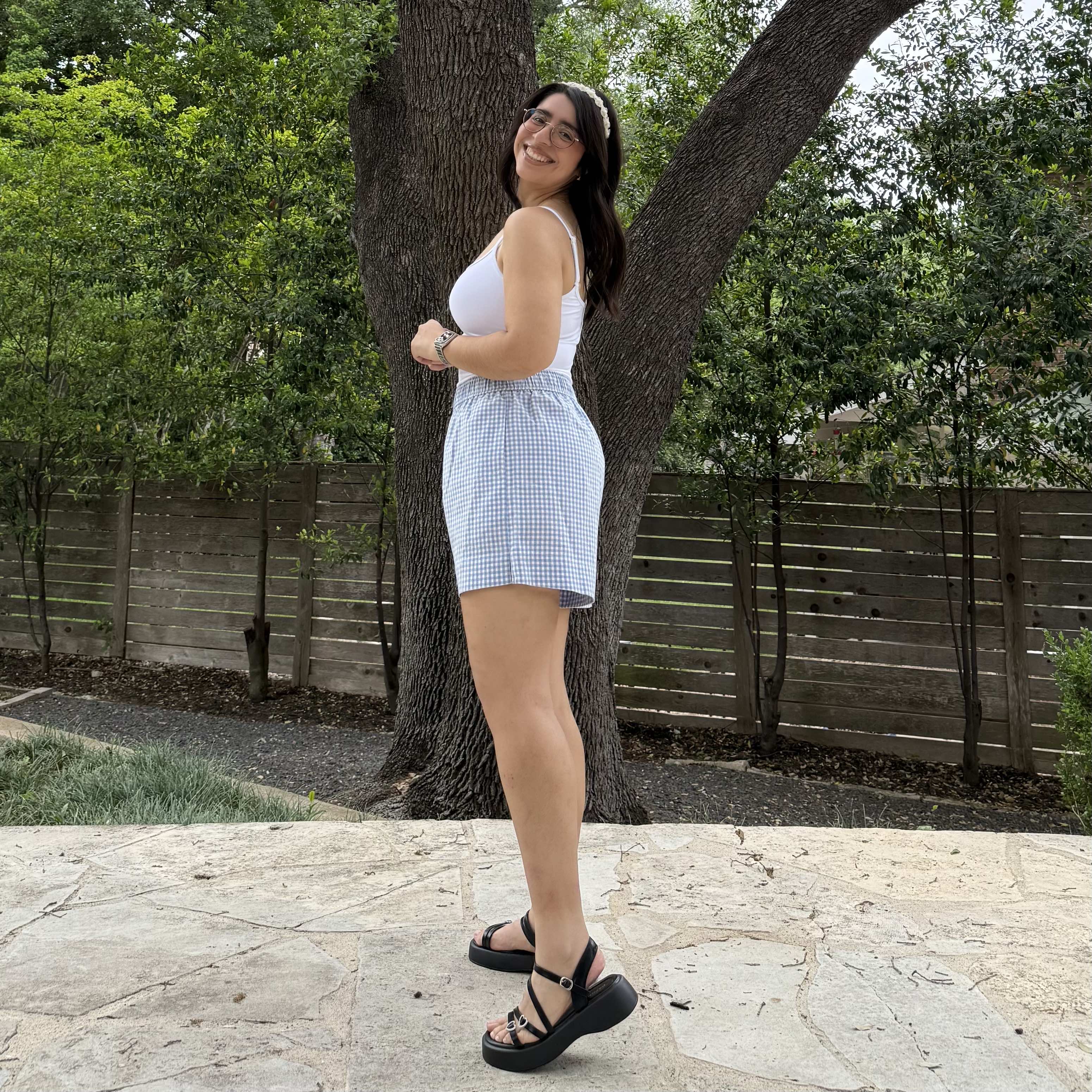 Summer Gingham Shorts - Ocean *Clearance Sale*