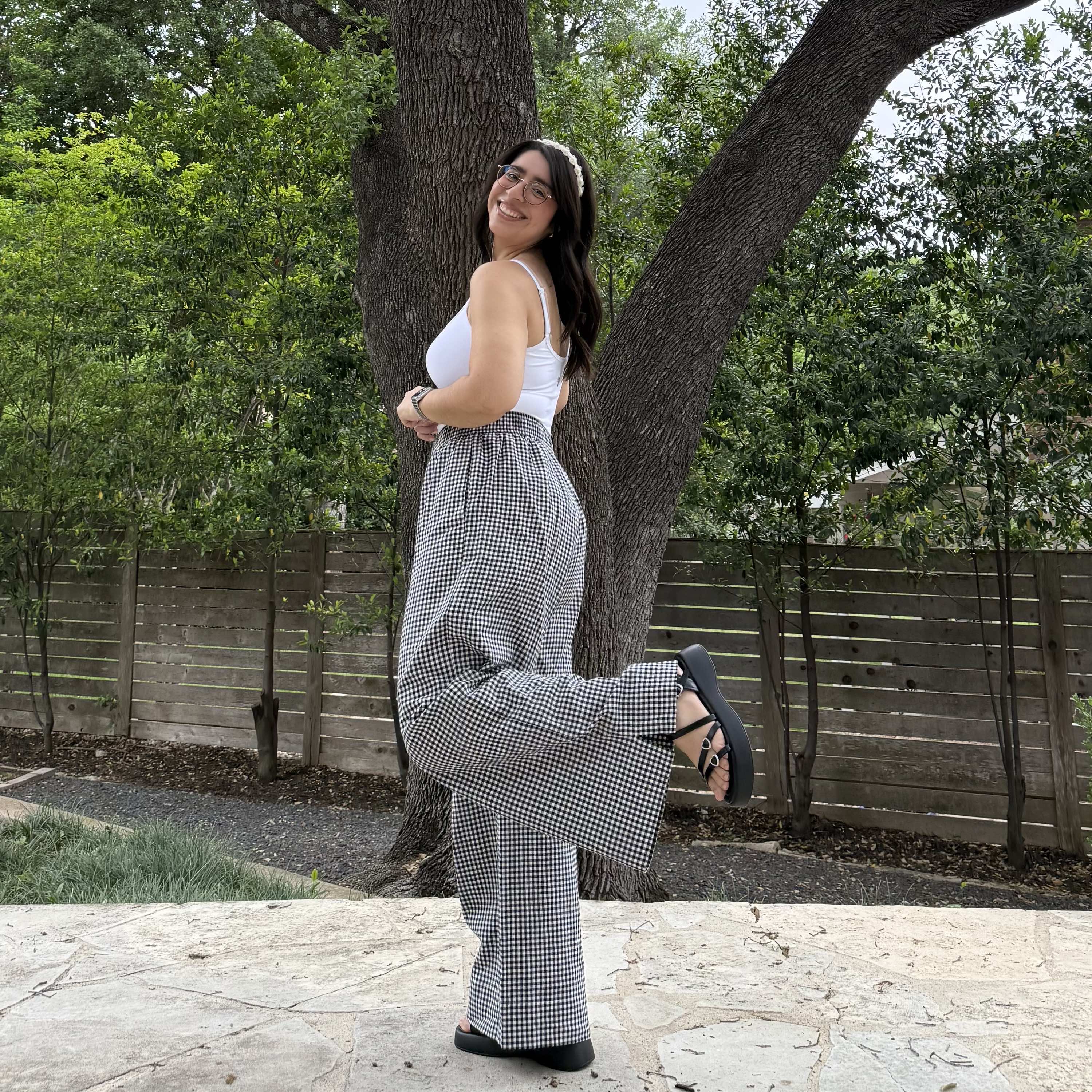 28" Inseam Picnic Pants - Black Gingham