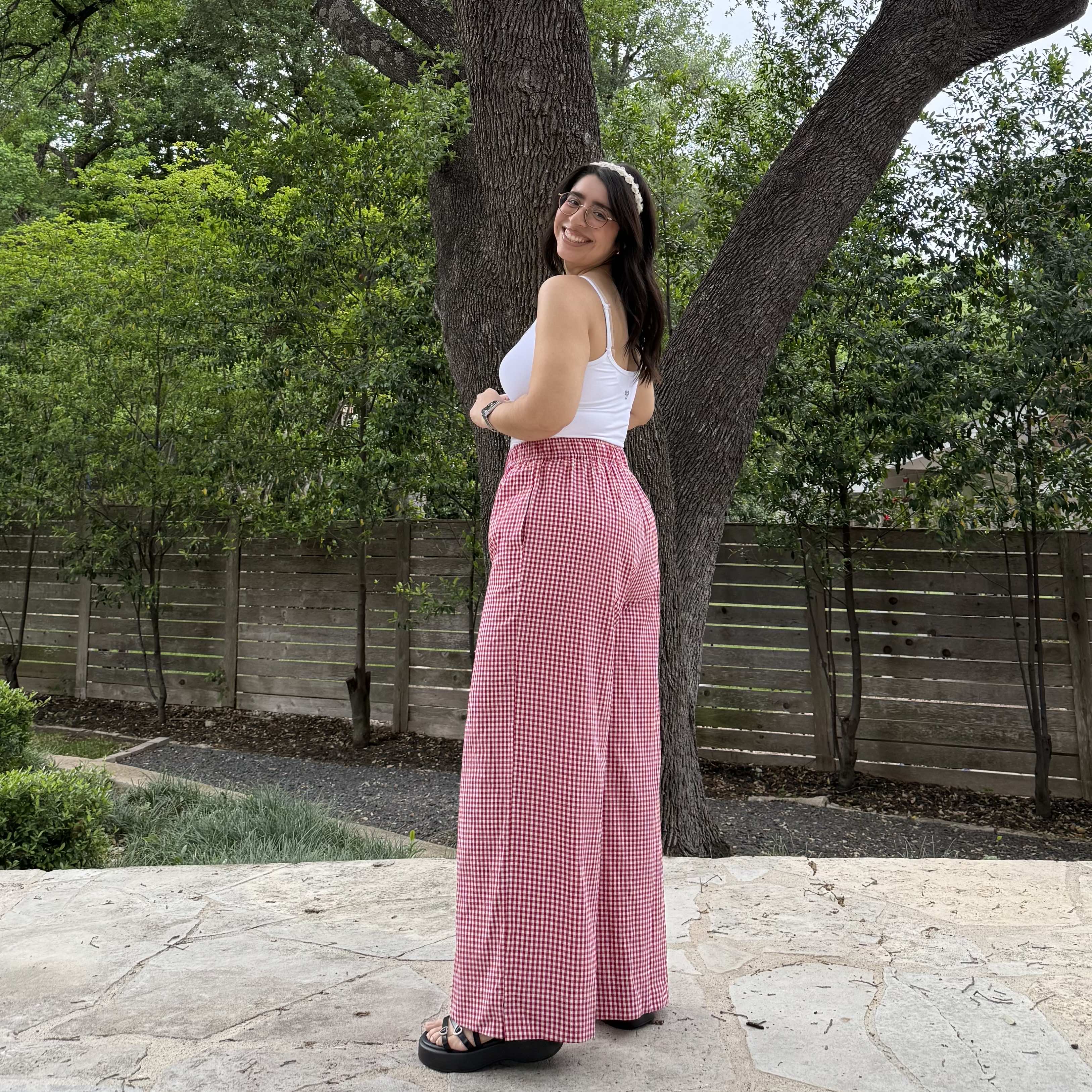 28" Inseam Picnic Pants - Red Gingham *Clearance Sale*