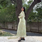 Long-Sleeve Flora Dress - Green