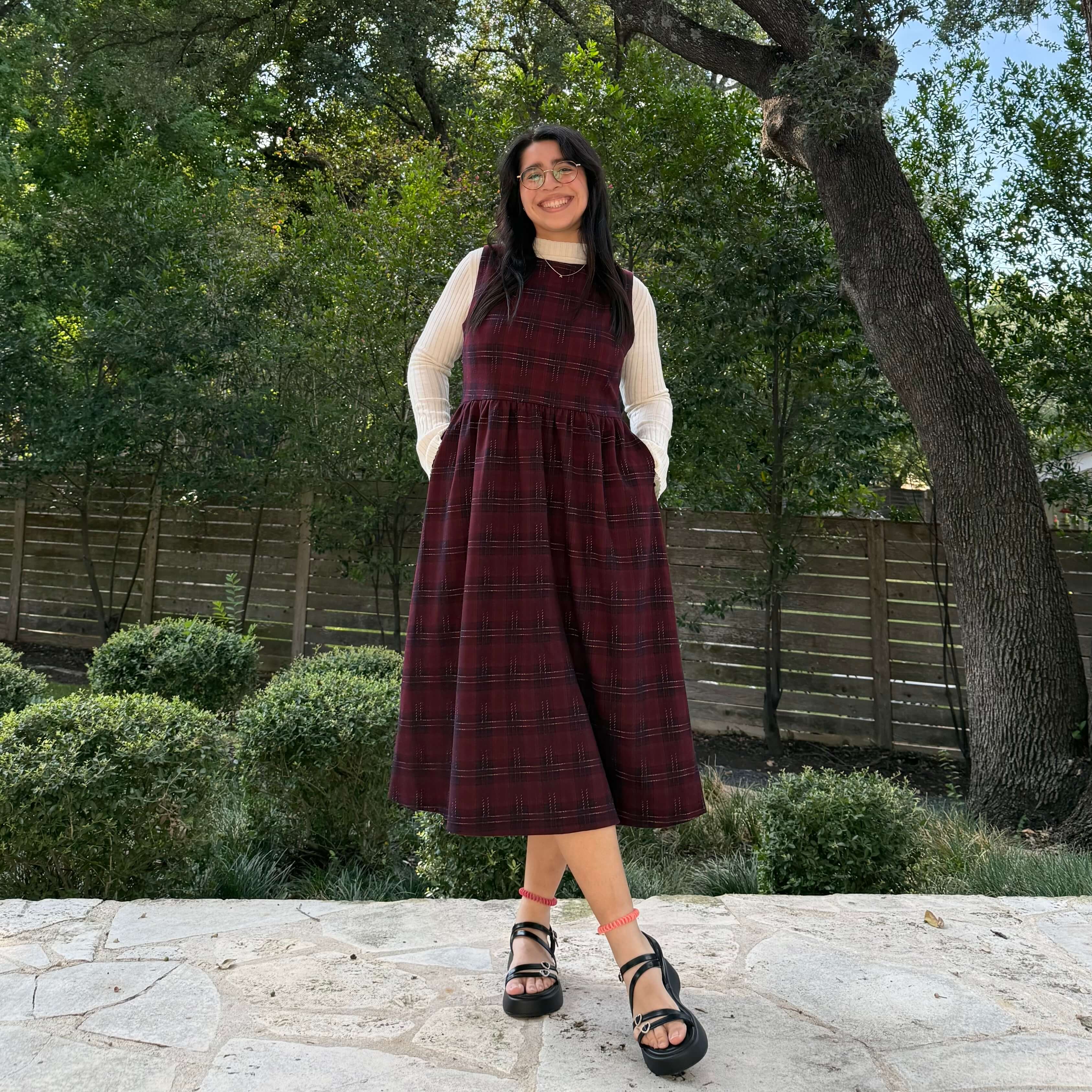 Cambridge Dress - Burgundy Plaid