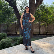 The Flora Dress - Midnight Blue