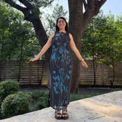 The Flora Dress - Midnight Blue