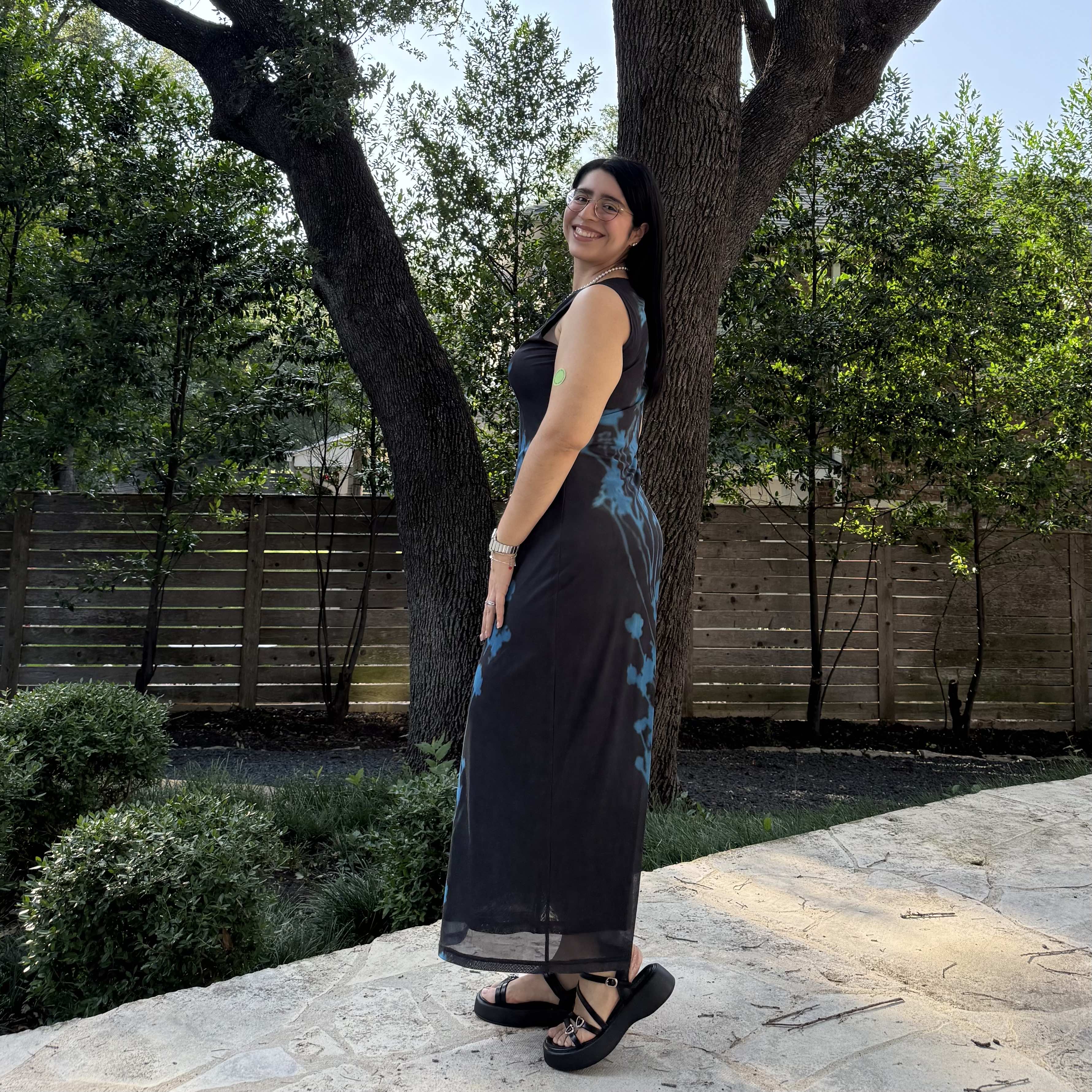 The Flora Dress - Midnight Blue