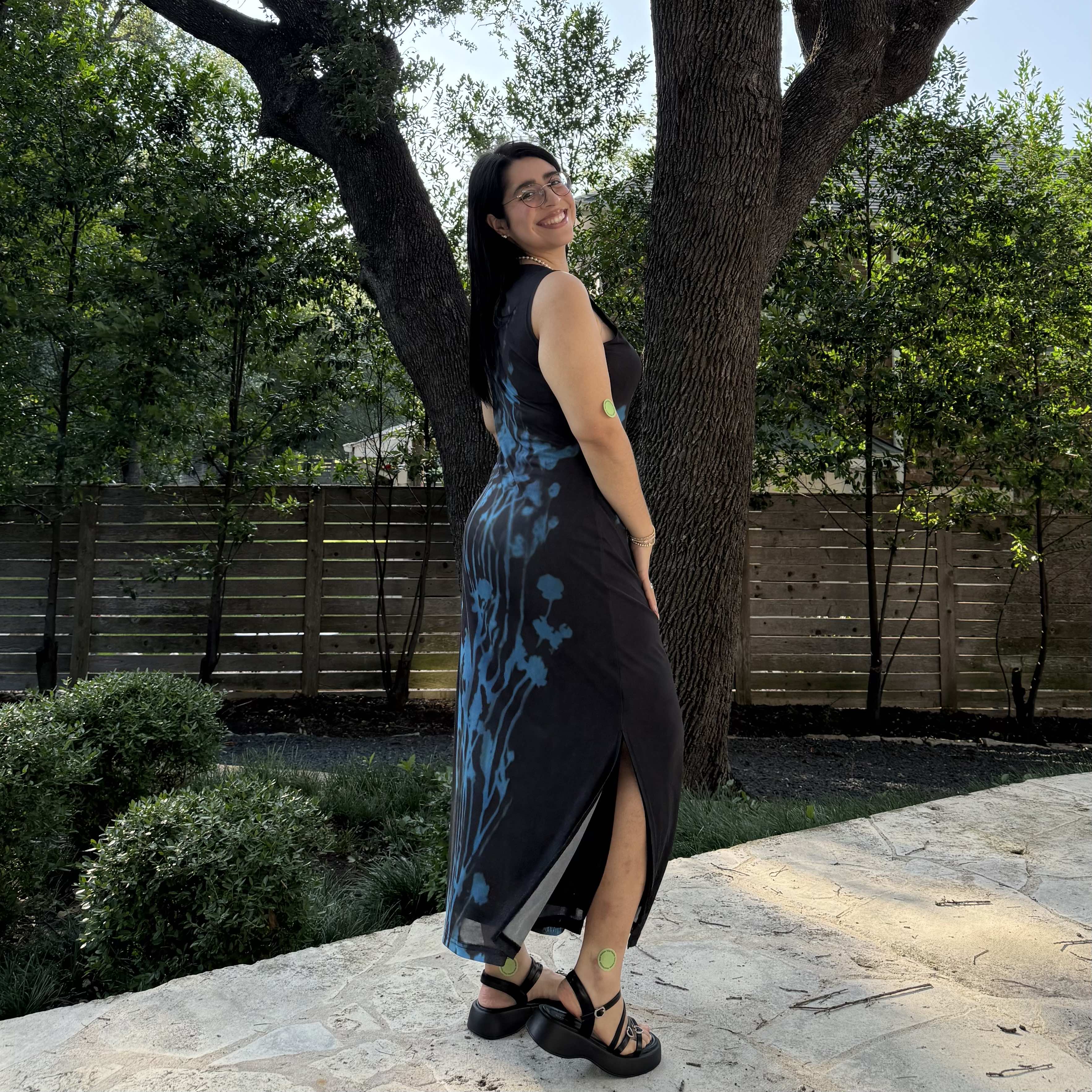 The Flora Dress - Midnight Blue