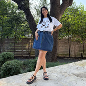 Original Denim Mini Skirt - Medium Wash