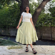 Spring Flowy Skirt - Matcha *Clearance Sale*
