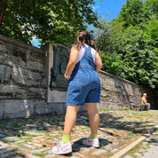 Denim Overall Shorts - Light Wash *Clearance Sale*