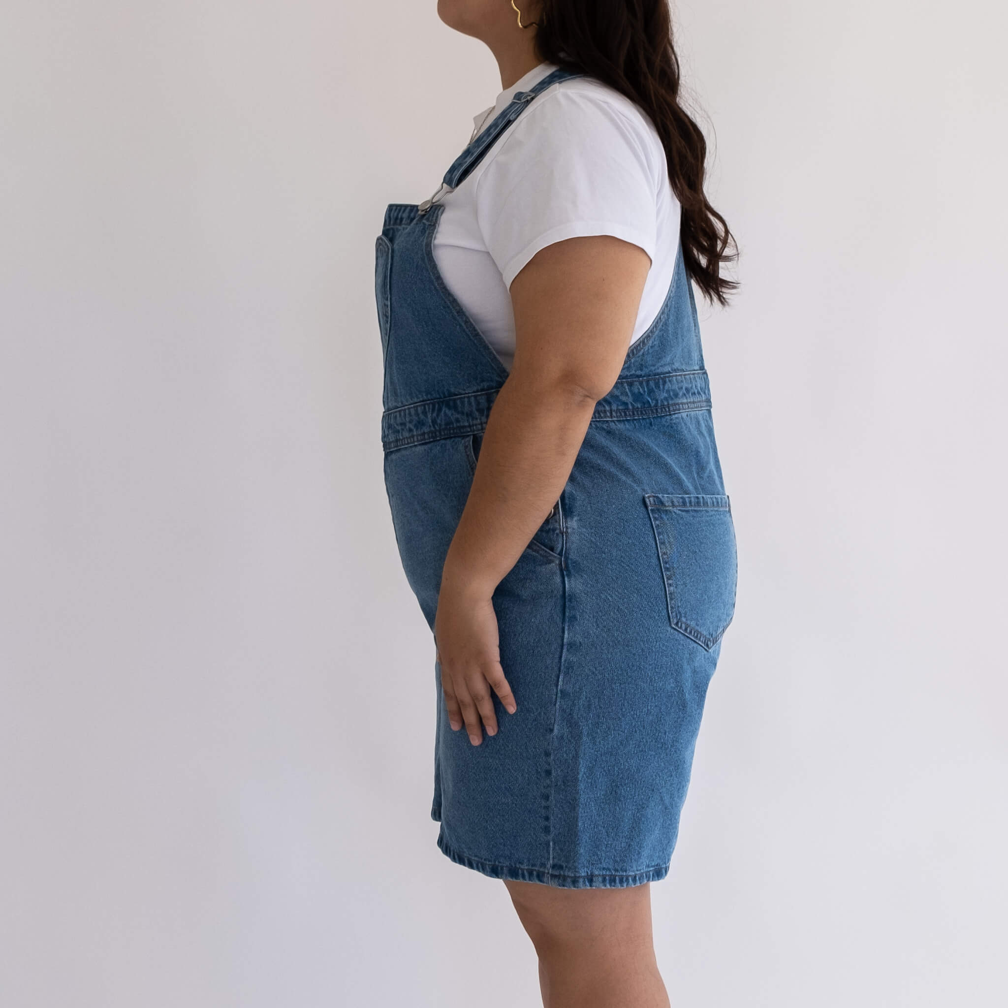 Denim Overall Shorts - Light Wash *Clearance Sale*