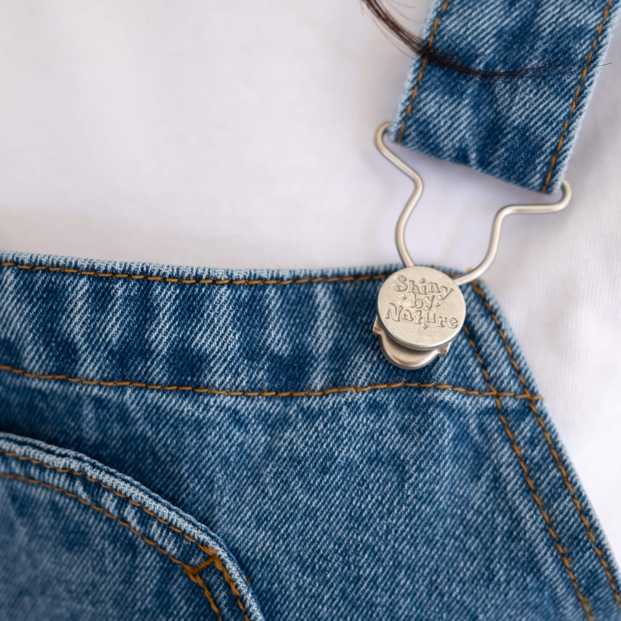 Denim Overall Shorts - Light Wash *Clearance Sale*