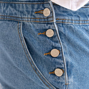 Denim Overall Shorts - Light Wash *Clearance Sale*